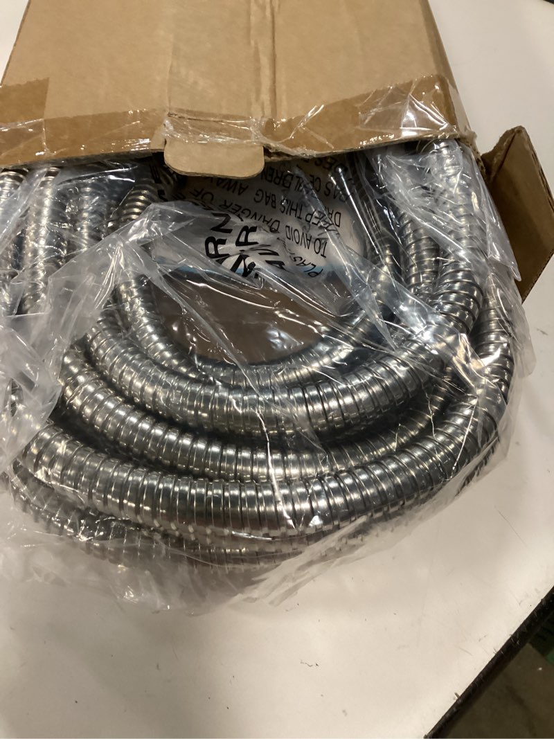 Condition photo showing New/Like New for metal garden hose 20 ft – 304 stainless steel water hose with brass fitting, garden hoses flexible, lightweight, no kink, heavy duty for outdoor (20 ft) silver 20 feet