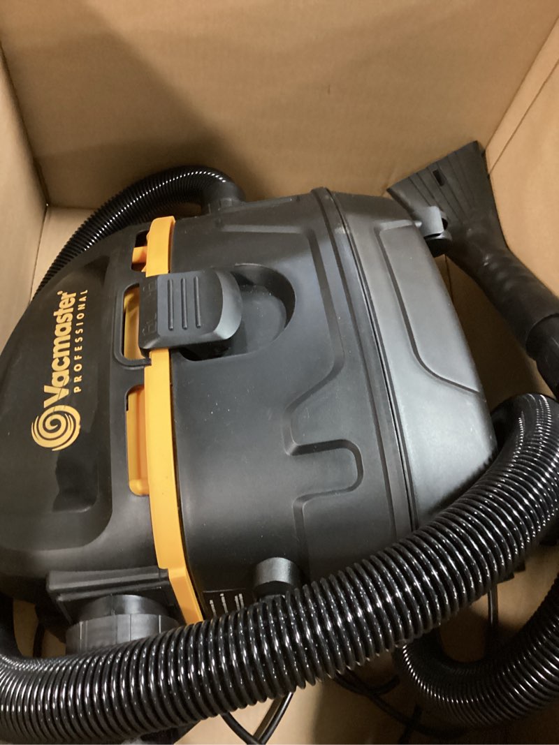 Condition photo showing As Is for Vacmaster Professional Beast Series VFB511H 0201 5-Gallon 5.5 Peak HP Wet/Dry Vac, Black Upgraded 5 Gal