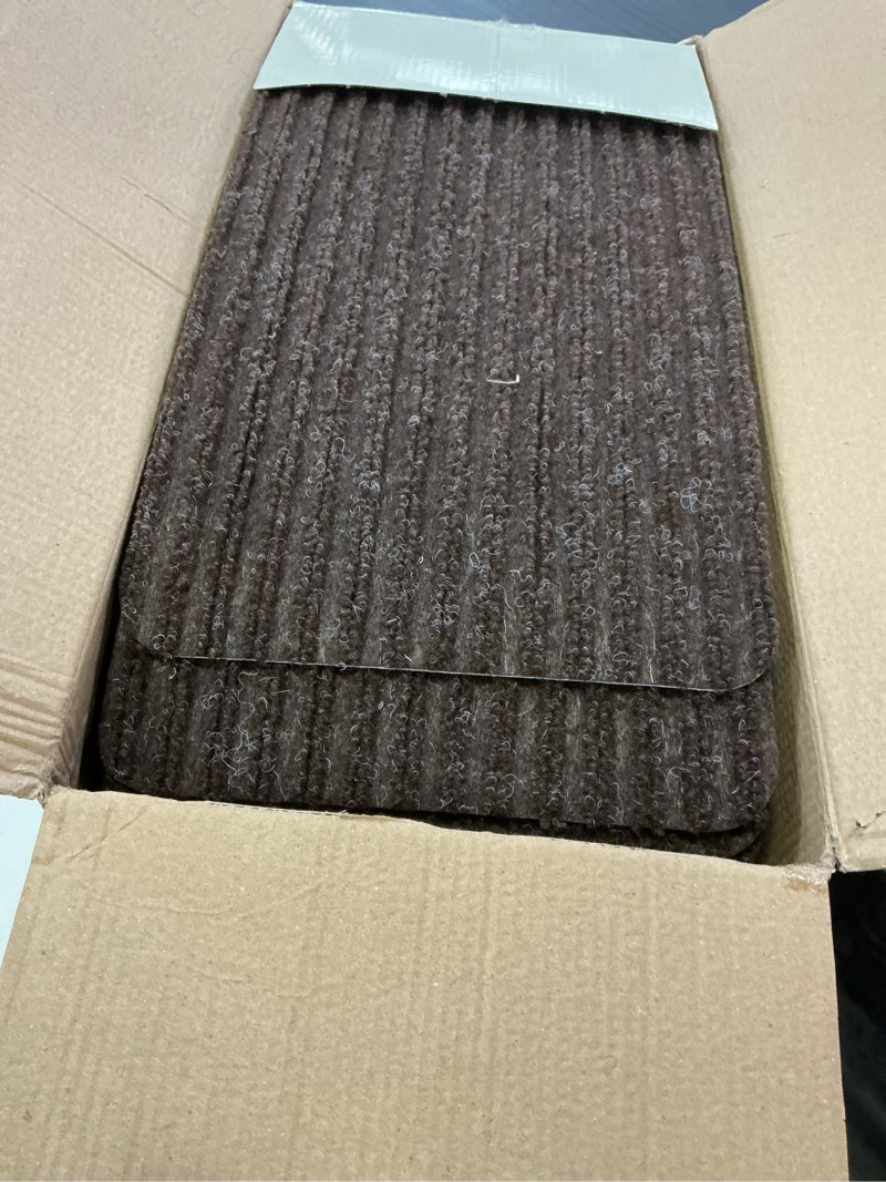 Condition photo showing Good Condition for MBIGM 8" X 30" (15 in Pack) Nonslip Carpet Stair Treads Non-Skid Safety Rug Slip Resistant Indoor Runner for Kids Elders & Pets with Reusable Adhesive - Brown - Non Slip Stair Treads Indoor 8" x 30" - 15 pcs Brown