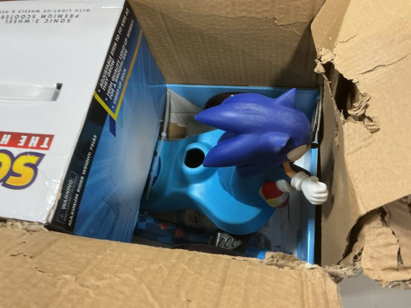 Condition photo showing Good Condition for Kick Scooter for Kids, Self-Balancing 3 Wheeled Scooter with Light Up Wheels & Deck, Extra Wide Anti-Slip Deck, Rear Brake, Lean to Steer, Lightweight Design, for Kids 3 and Up, 75 LB Limit Sonic