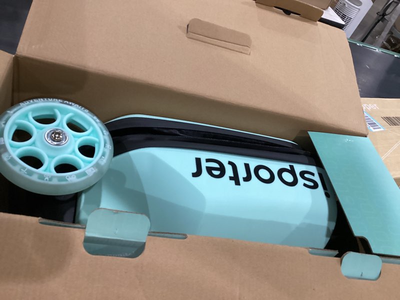 Condition photo showing As Is for iSporter Luggage Scooter for Kids Ages 2-5 | Ride-On Suitcase Scooters for Boys Girls | Foldable & Height Adjustable, 110lbs Max K3 Mint