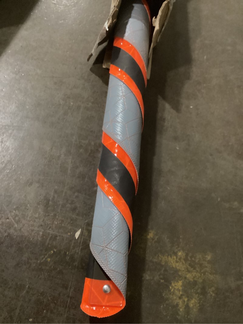 Condition photo showing Good Condition for 48 inch Marathon Reflective Orange Roll-Up Sign. Legend: Utility Work Ahead