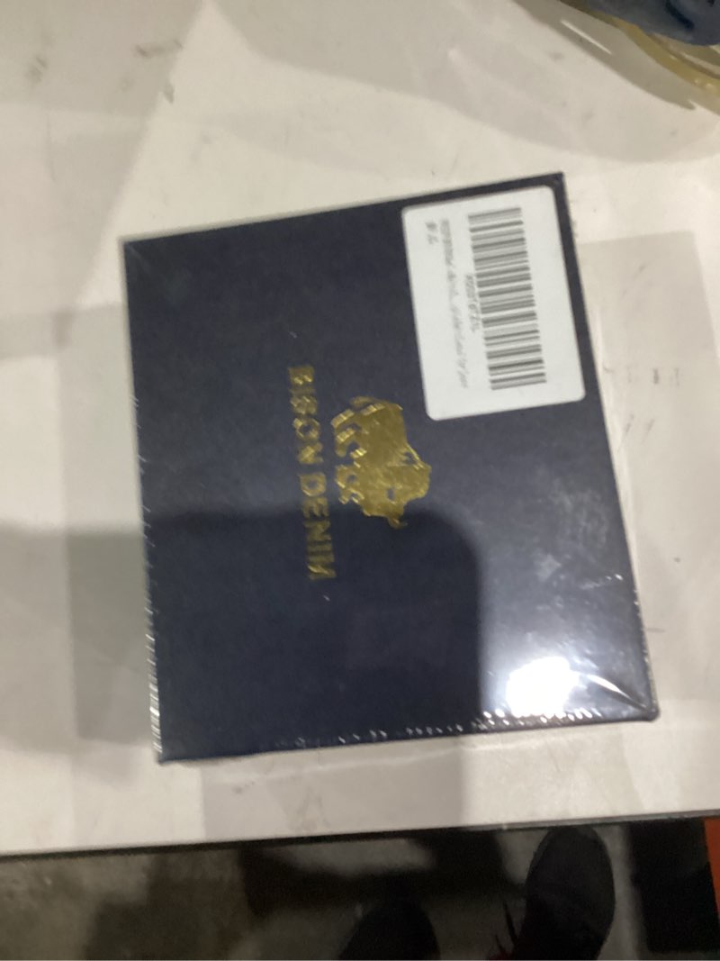 Condition photo showing New/Like New for BISON DENIM Men's Belts Leather Dress Genuine Leather Classic Heavy Duty Buckle Belt Casual for Jeans 36‘-39“ W-silver Buckle+brown Printed Belt