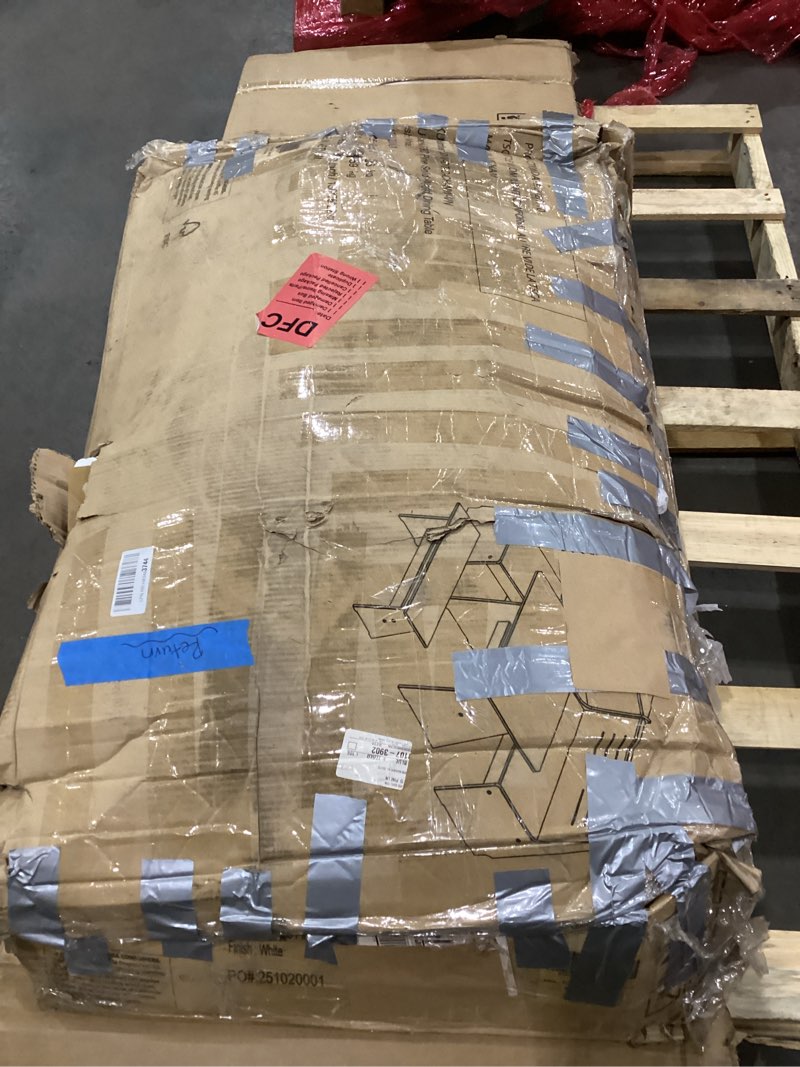 Condition photo showing As Is for Kitchen Breakfast Nook Table Set - Solid Wood Corner Bench Dining Set for 4-6 People, L Shaped Bench for Dinner Room, Space Saving Kitchen Booth Seating with Table for Small Space, White