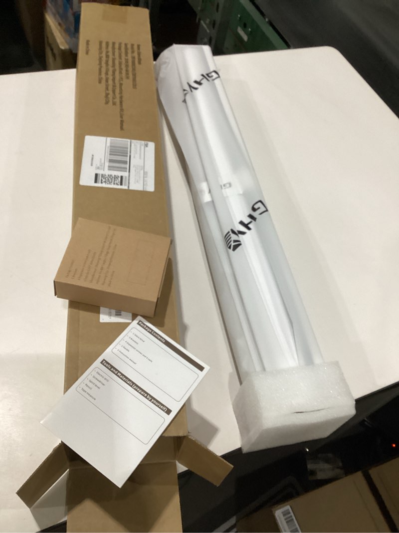 Condition photo showing New/Like New for GHV Cordless Zebra Blinds for Windows Free-Stop Shades Light Filtering Dual Layer Light Control for Day and Night (White, 28 in (W) x 64 in (H)) White 28 in (W) x 64 in (H)