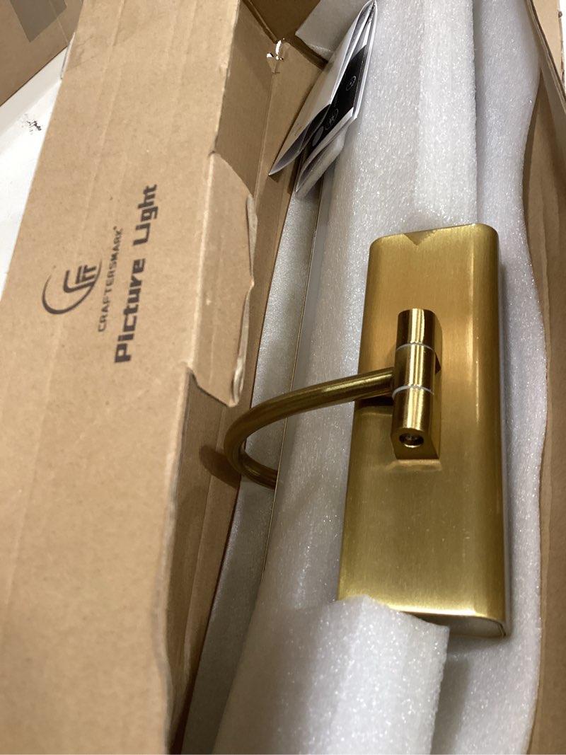 Condition photo showing Good Condition for 24" picture lights for wall with 8000mah battery - brass operated wireless wall art light with remote control for large portrait & paintings art brass 24in 1pack