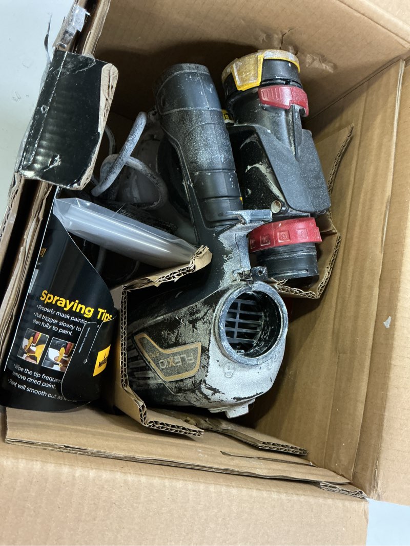 Condition photo showing As Is for wagner spraytech 0529011 flexio 570 handheld hvlp paint sprayer, sprays most unthinned latex, includes ispray nozzle, complete adjustability for all needs multi-colored