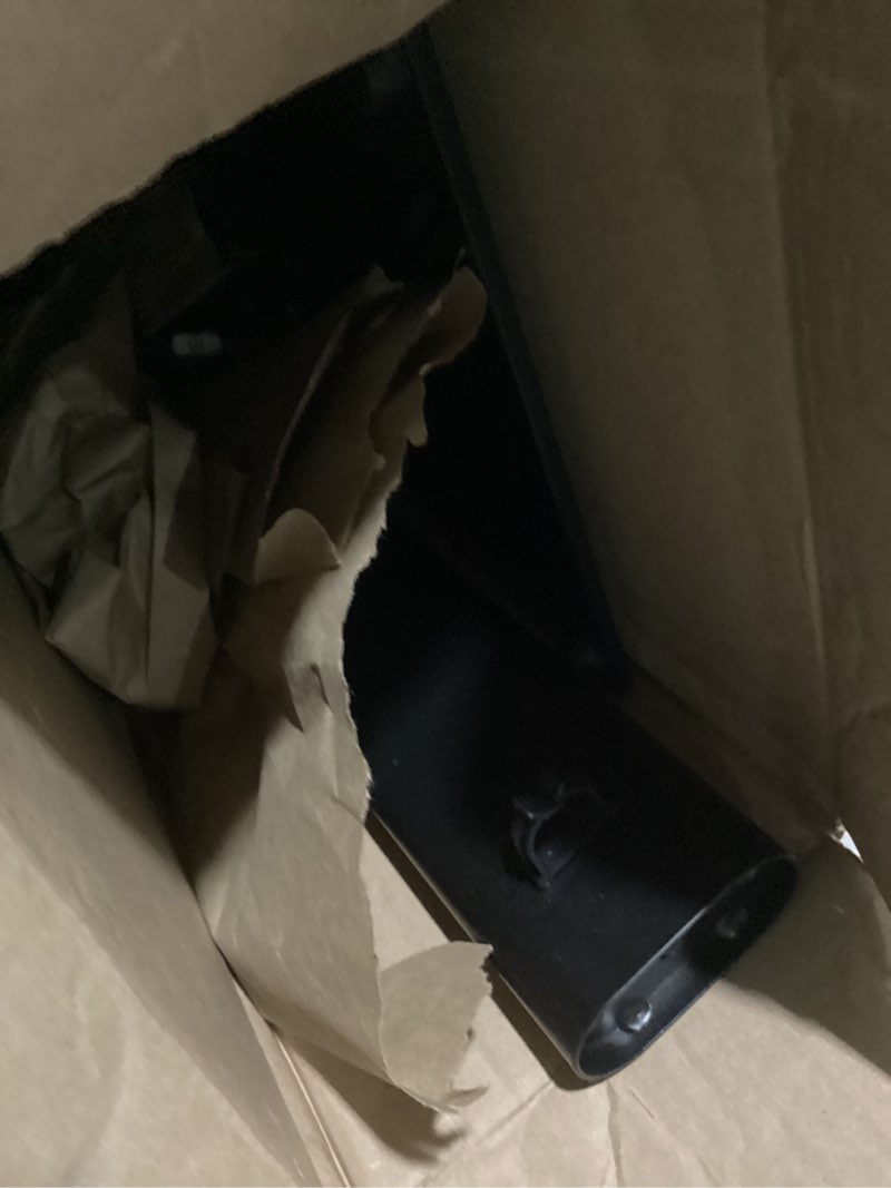 Condition photo showing Good Condition for single lcd computer monitor free-standing desk stand mount riser for 13 inch to 32 inch screen with swivel, height adjustable, rotation, vesa base stand holds one (1) screen up to 77lbs(ht05b-001))