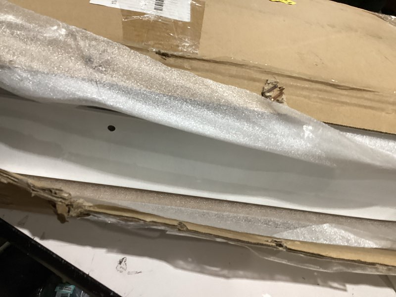 Condition photo showing Good Condition for All-Terrain Cargo Wagon - White Flower Girl Wagon Pull Along with Removable Wooden Side Panels, Big Tires and Wide Grip Handle for Weddings, 33' L x 15.7' W x 19.6' H