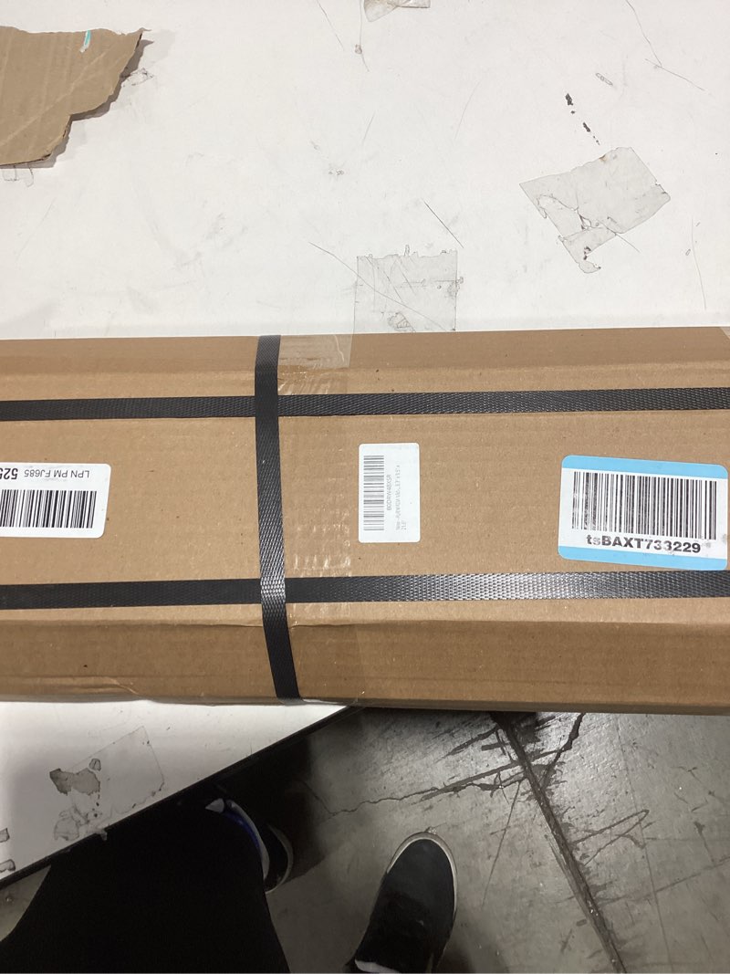 Condition photo showing New/Like New for Mid-Century Modern C-Shaped Solid Wood End Table, Side Table for Couches, Over Couch TV Tray Table, Oak, Medium, 19.3" x 9.5" x 21.6" Oak Medium