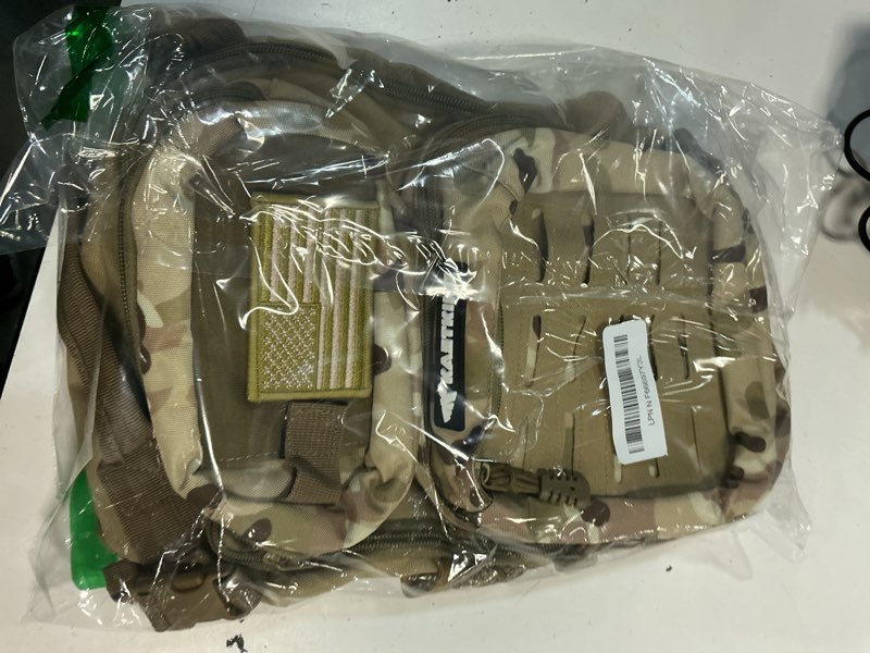 Condition photo showing Good Condition for kastking blowbak tactical sling tackle bag-lightweight fishing backpack storge fishing gear and equipment,gift for men a: khaki camo?14” x 8” x 6”? standard