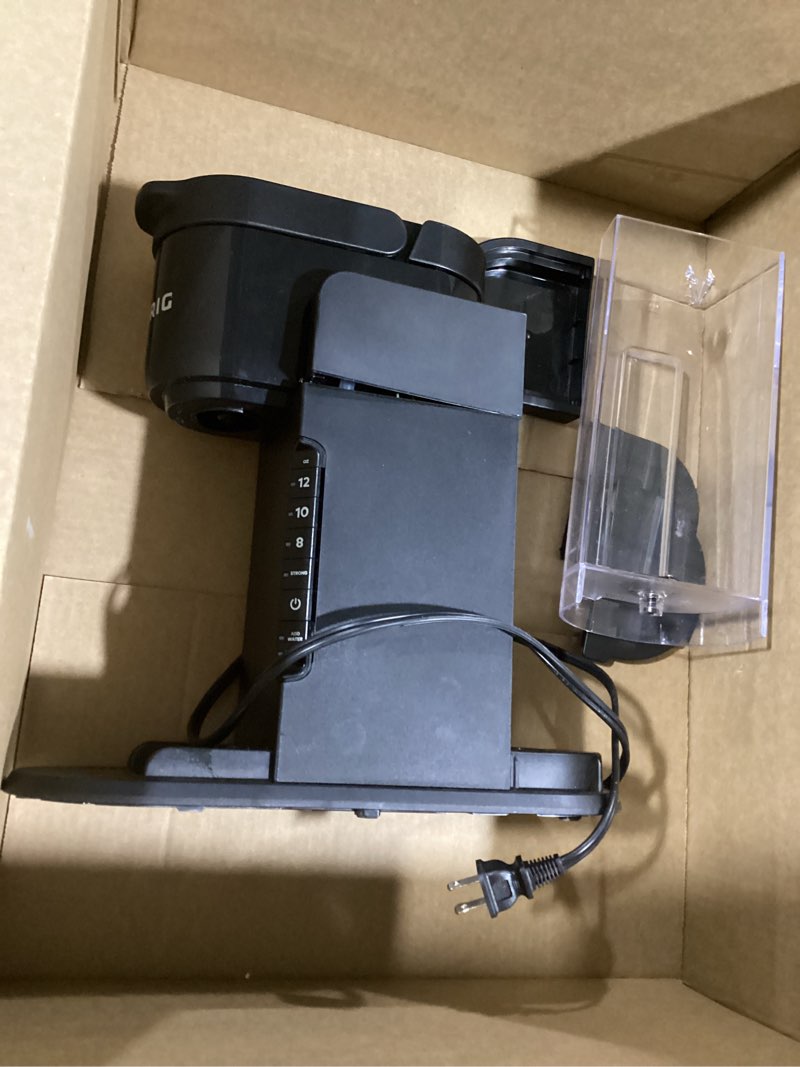 Condition photo showing As Is for Keurig K-Express Single Serve K-Cup Pod Coffee Maker, 3 Brew Sizes, Strong Button Feature, 42oz Removable Reservoir, Black