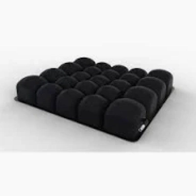 roho mosaic cushion 33019 -heavy duty inflatable wheelchair seat cushion for office chair, cars, back ache support with stretchable cover -16" x 16"