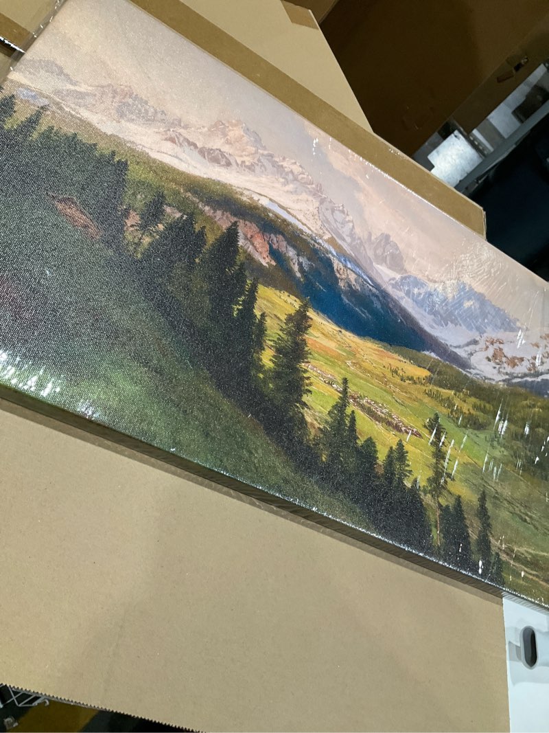 Condition photo showing Good Condition for mountain canvas wall art natural scenery wall decor pictures abstract mountain scenery paintings artwork ridge field poster print for living room bedroom dining room office decoration canvas 36l"x24w"