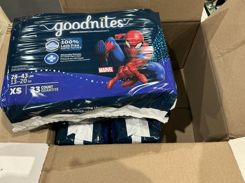 Condition photo showing Good Condition for goodnites overnight underwear for boys  xs  99 ct (select for more options)