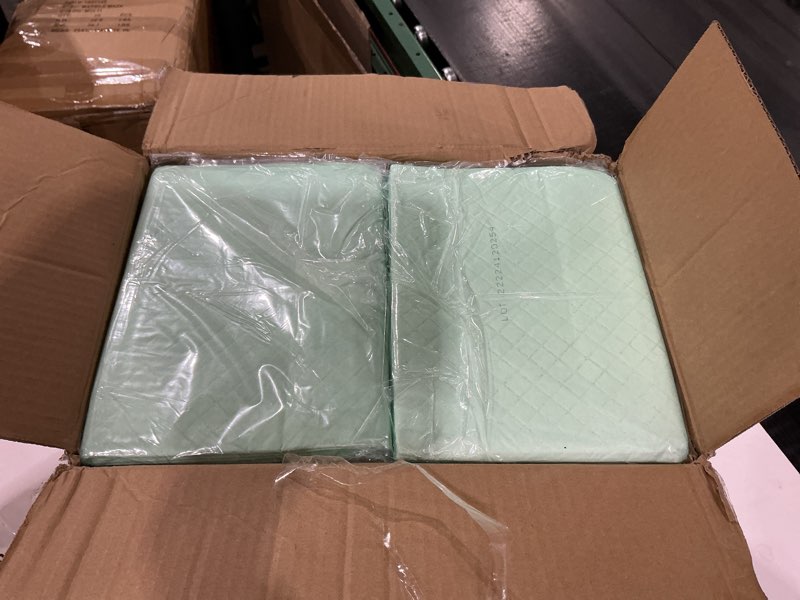 Condition photo showing item condition for medline super absorbent underpad, 36" x 36", 50 count, extra large disposable incontinence pads, protective bed pads, chucks, for kids, adults, elderly, furniture & surface protection pee pad 36 inches x 36 inches (50 count)