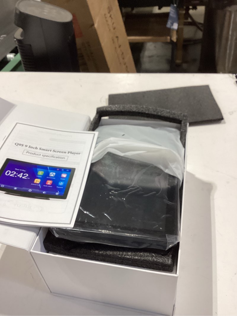 Condition photo showing Good Condition for 9" wireless apple carplay screen for car with 4k dash cam, portable apple carplay & android auto with 1080p backup camera dvr, voice control/gps navigation/mirror link/bt black