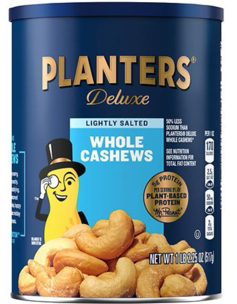 LIGHTLY SALTED WHOLE CASHEWS, LIGHTLY SALTED((Best By/04/29/2027))
