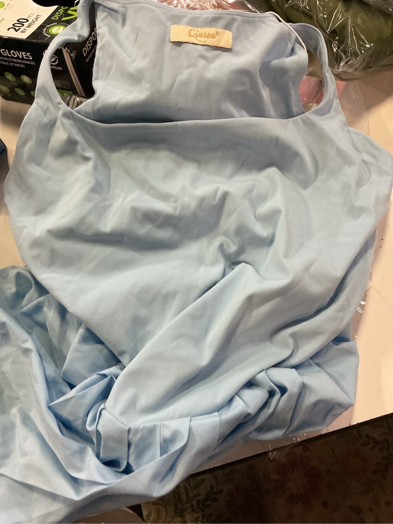 Condition photo showing Good Condition for qinsen womens square neck tennis dress pleated sleeveless built in shorts golf athletic dress with pockets size medium