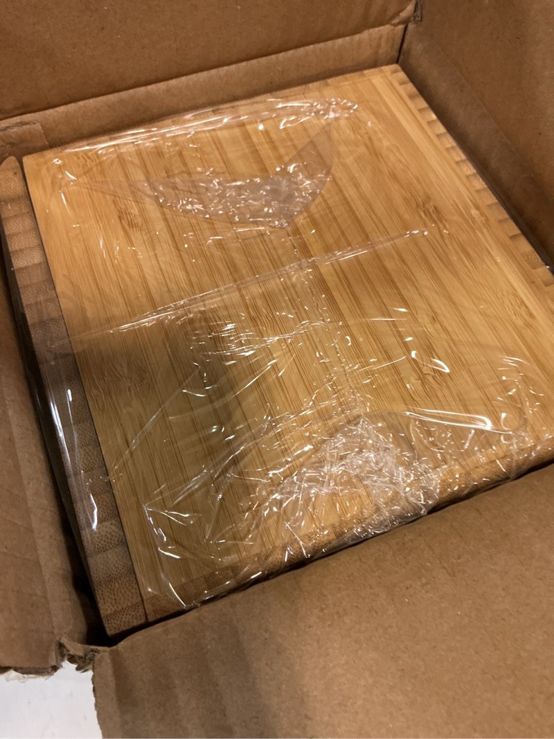 Condition photo showing New/Like New for extra large vacuum sealer bag roll dispenser with slide cutter - reusable, extra large bamboo plastic wrap dispenser for most 12" rolls xldispenser