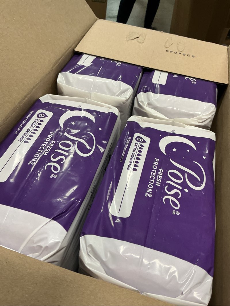Condition photo showing Good Condition for Poise Incontinence Bladder Control Pads Overnight Fresh Protection Ultimate Absorbency - 96ct