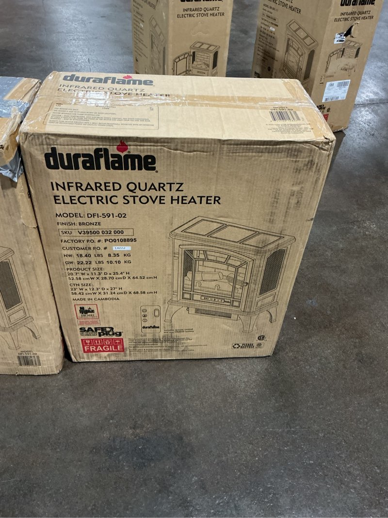Condition photo showing Good Condition for duraflame Infrared Quartz Electric Stove Heater - DFI-591-02 - Bronze