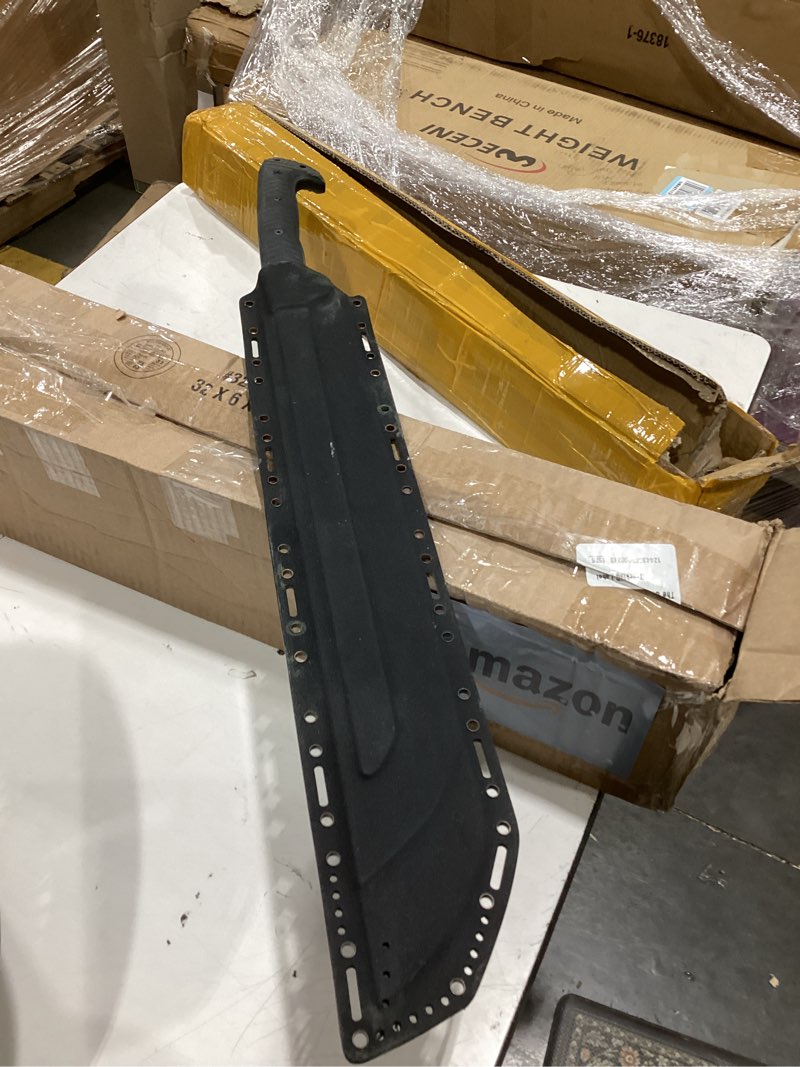 Condition photo showing Good Condition for real handmade tactical machete sword – full tang 5160 steel survival & combat knife with g10 handle, heavy duty outdoor katana for self defense, bushcraft, and collection machete gray