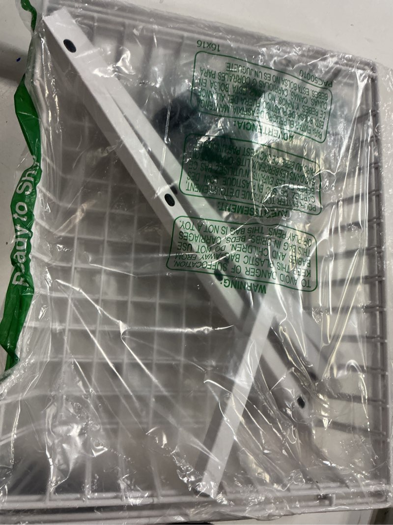 Condition photo showing As Is for threehio kitchen microwave cart with fruit baskets, 4 tier microwave table stand with fruit vegetabl