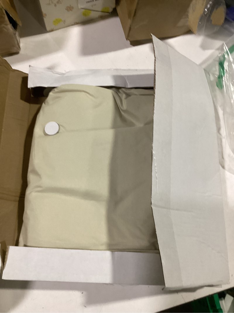 Condition photo showing As Is for 2 panels 100% blackout curtains, midweight thermal insulated grommet drapes for bedroom living room, light blocking window treatment, pack of 2, 37x72 inches, beige beige 37"w x 72"l (pack of 2)