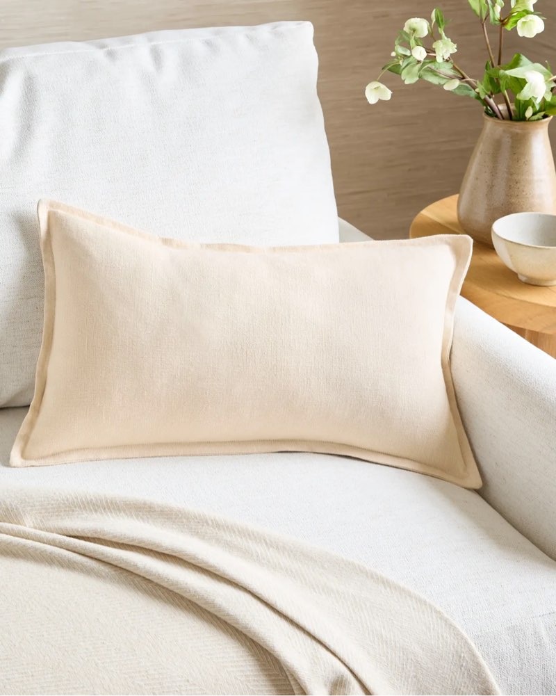quince european linen flange edge pillow cover 12x20 