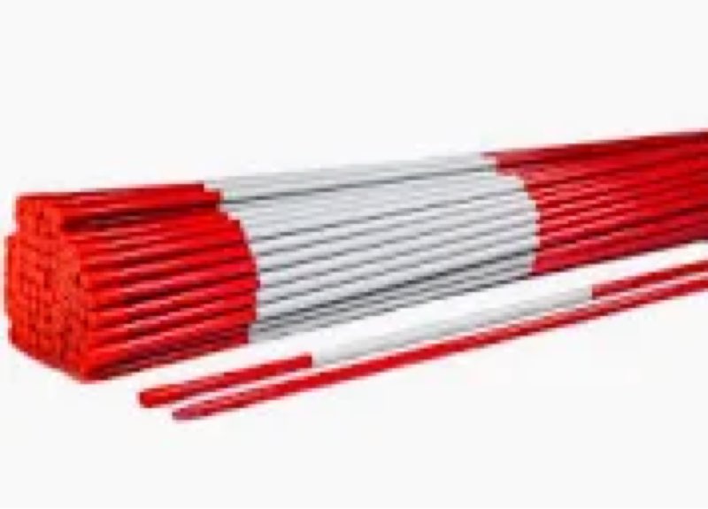 NANOPRETTY 30 PCS Driveway Markers with 10.2" Reflective Tape 48 Inch Solid Fiberglass Snow Stakes f