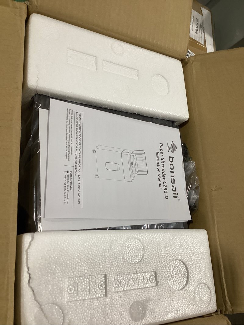 Condition photo showing Good Condition for Bonsaii 100 Sheets Auto Feed Paper Shredder, Up to 30 Minutes Shredders for Home Office Use, Micro-Cut Heavy Duty Shredder / 4.2 Gallons/Security Level P-4 (C231-D) 100-Sheet Auto Feed