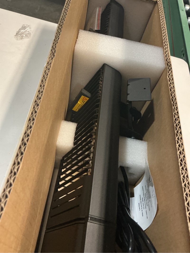 Condition photo showing Good Condition for powerscale 1500w electric patio heater, ip65 waterproof, remote, fast heating, 4 heat levels, 24h timer & memory function, wall mounted indoor/outdoor heater for patio, garage, backyard, black