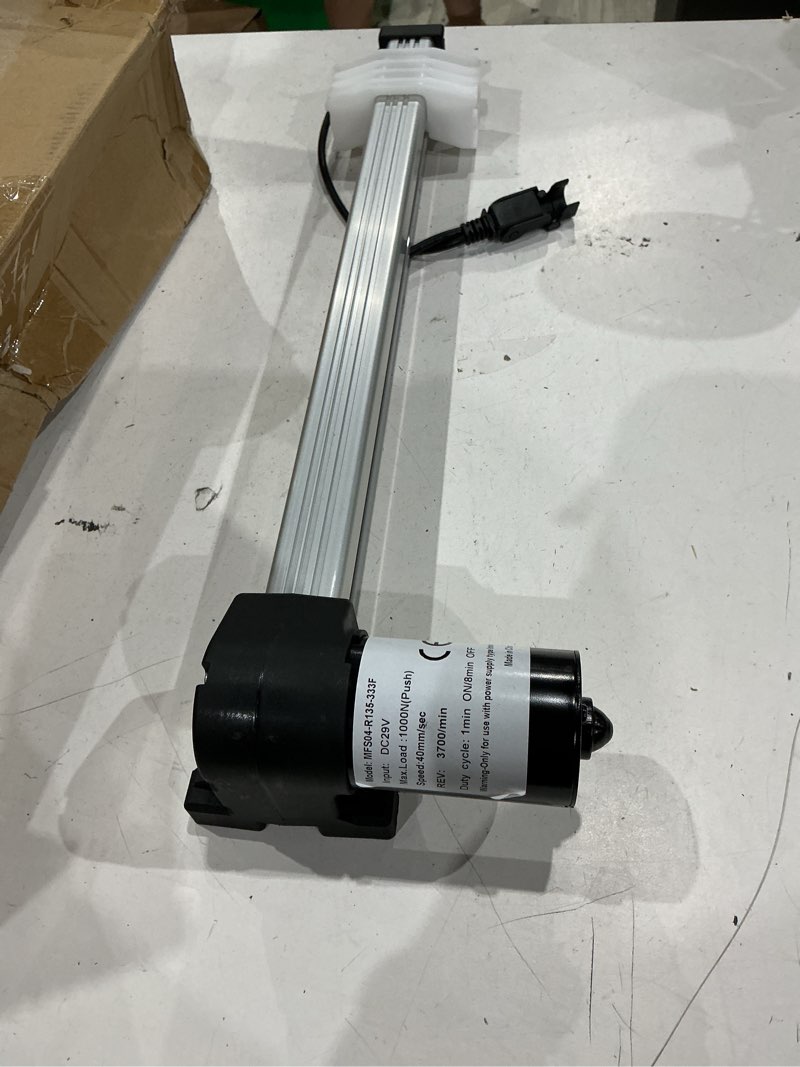 Condition photo showing As Is for low noise electric recliner sofa generator actuator 333mm stroke ipx4 protection dc29v electric sofa lift chair electric device thrust 1000n for electric sofa lift chair