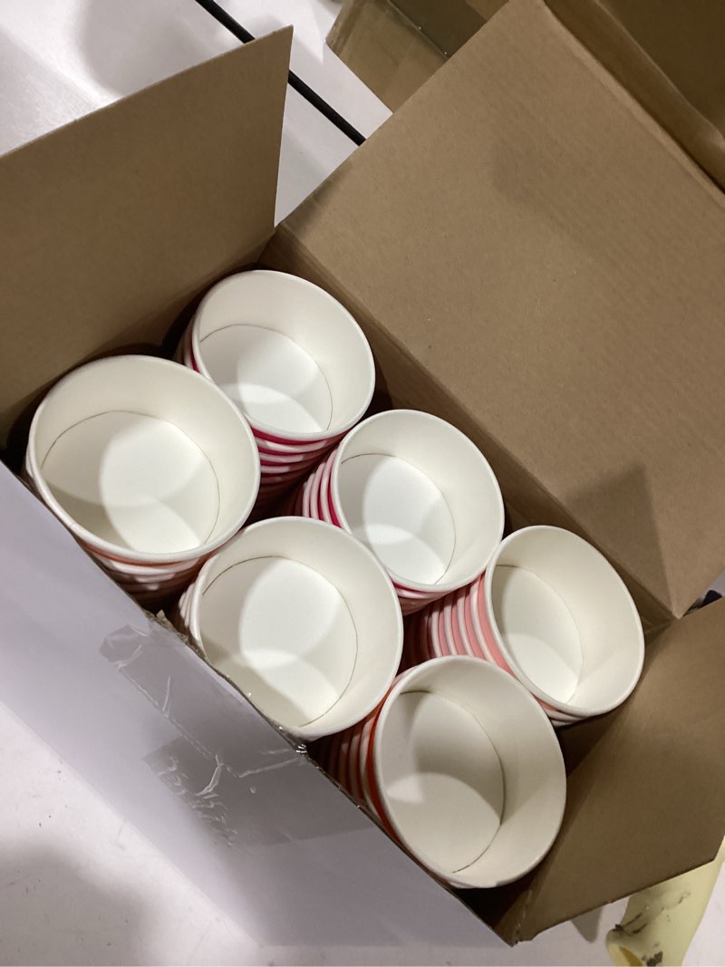 Condition photo showing Good Condition for Mimorou 120 Pcs 3 oz Paper Cups Disposable Ice Cream Cups Mini Paper Snack Bowls Bulk Small Frozen Yogurt Bowls for Kids Snack Mousse Pudding Candy Yogurt Craft Supplies Sunrises Bachelorette Party