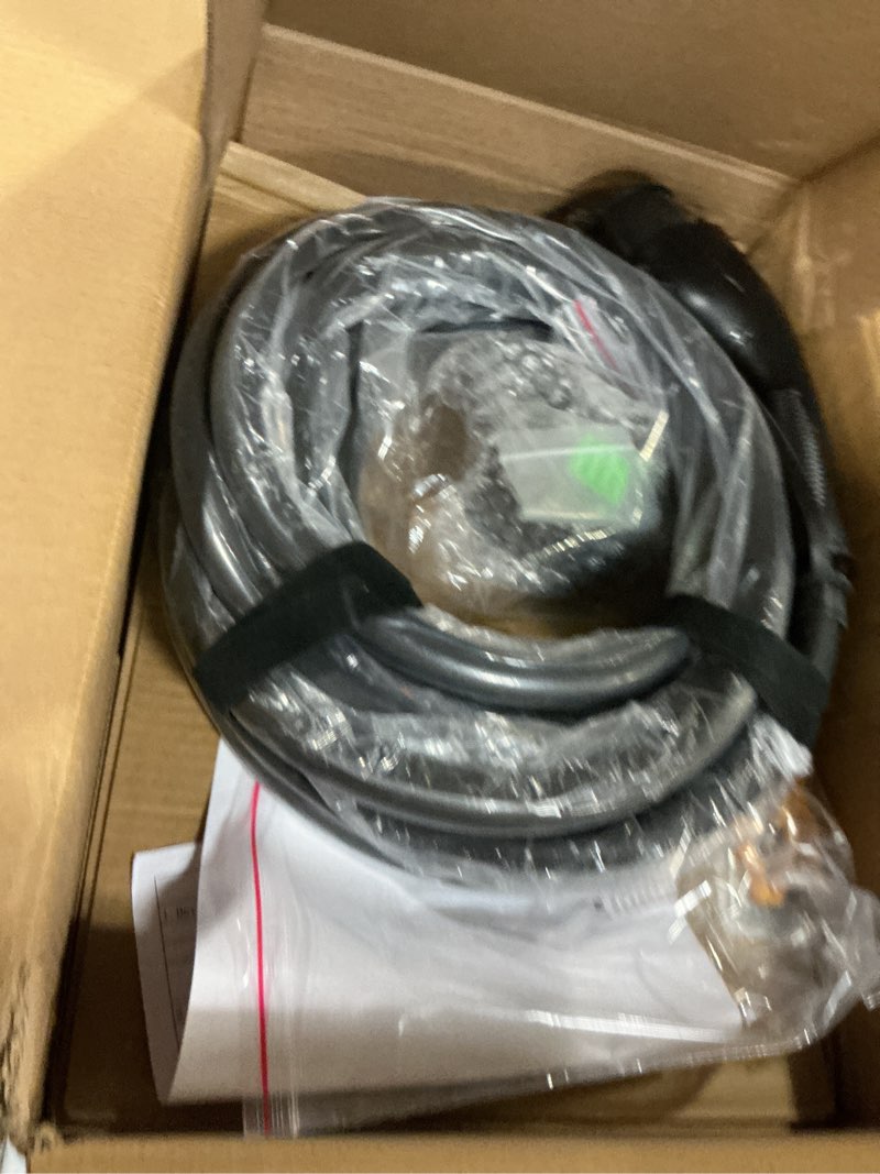 Condition photo showing New/Like New for level 2 ev charger for j1772, 240v electric car charger, nema 14-50p 48a plug, 25ft cable, ip65, app 11.5kw gray