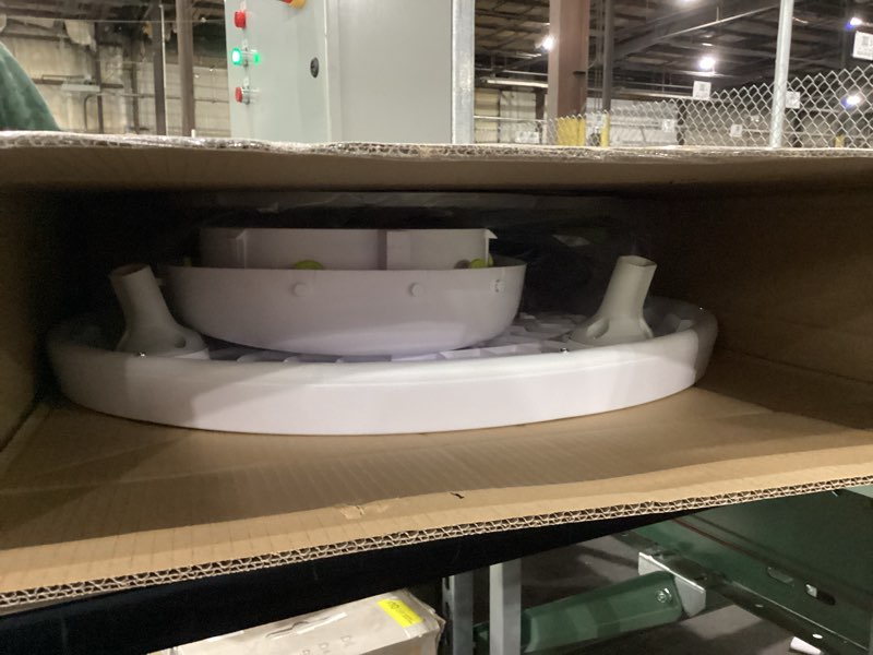 Condition photo showing As Is for missing legs skip hop baby activity center: interactive play center with 3-stage grow-with-me functionality, 4mo+, explore & more explore & more activity center