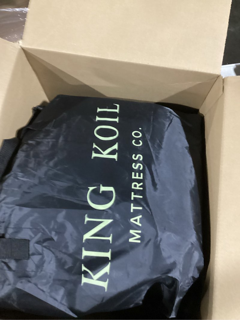 Condition photo showing As Is for (AS IS UNKNOWN SIZE) *** King Koil Luxury Air Mattress Queen with Built in Pump, Integrated Premium Pillow Inflatable Airbed for Guests, Camping & Home (Manufacturer Warranty) Black Queen 20\"