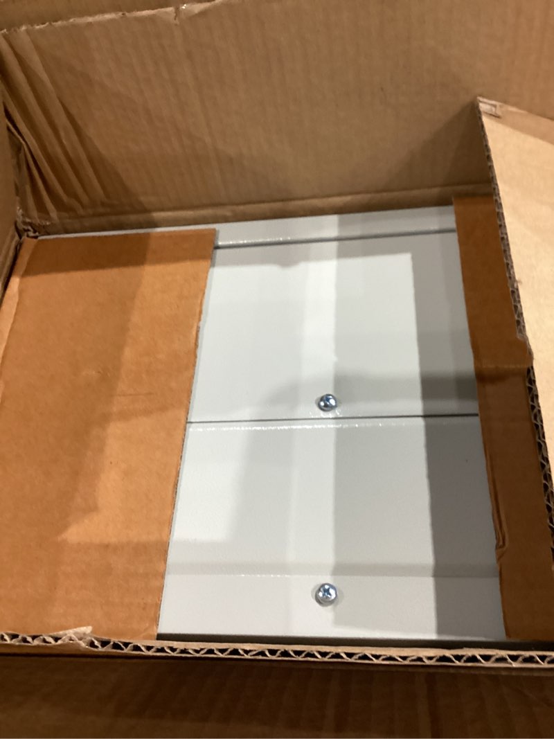 Condition photo showing New/Like New for Steel Electrical Junction Box, Indoor&Outdoor Electrical Enclosure Box, Wall Mounted Waterproof&Dustproof Metal Box, Universal Electric Equipment Enclosure Box with Safety Locks and Mounting Plates 10"×8"×6"