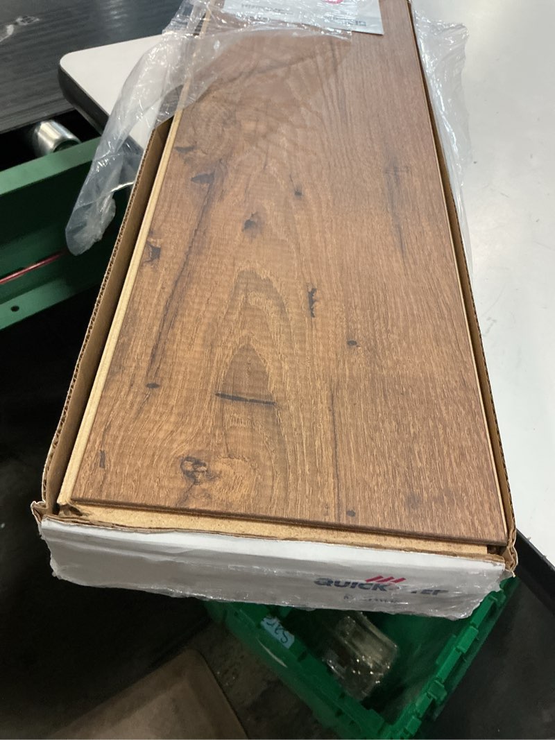 Condition photo showing Good Condition for pergo portfolio + wetprotect rustic amber chestnut 10-mm t x 7-1/2-in w x 54-in l