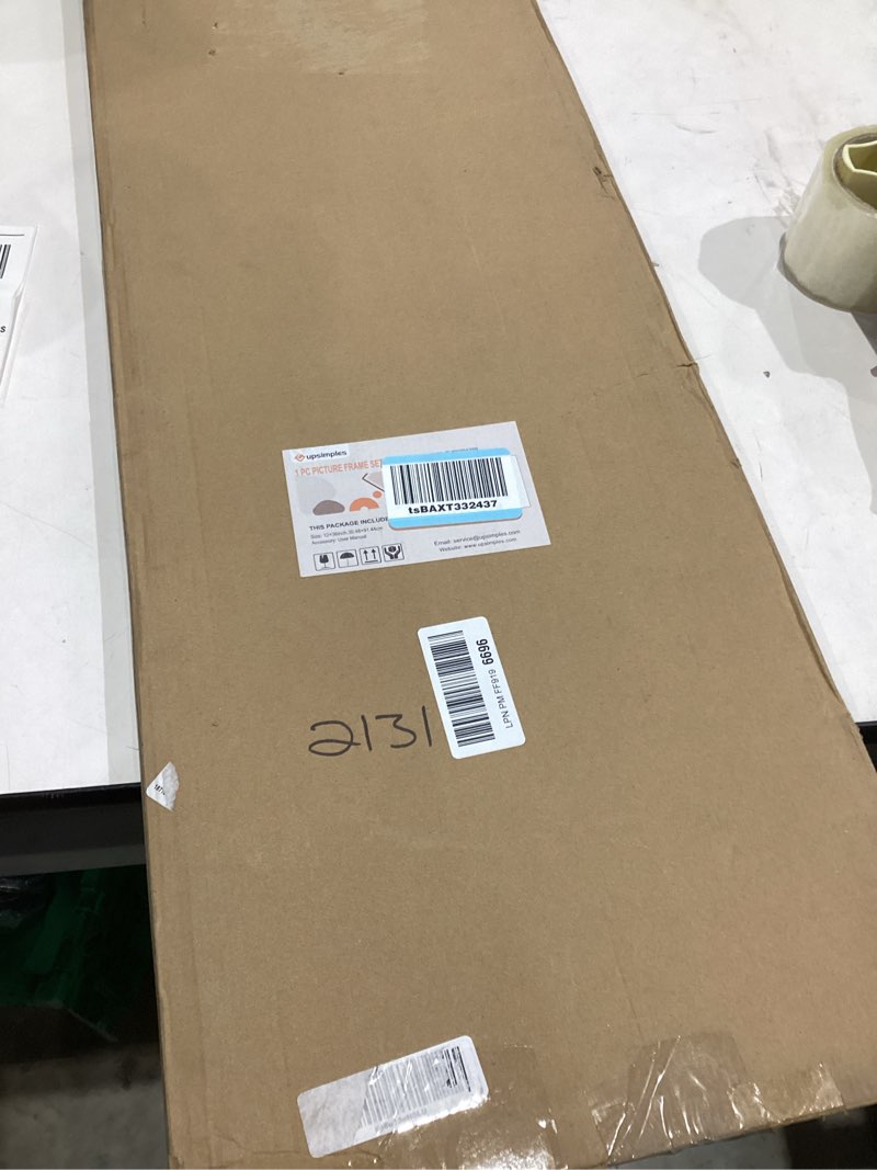Condition photo showing New/Like New for upsimples 12x36 Picture Frame, Display Pictures 10x30 with Mat or 12 x 36 Without, Wall Hanging Long Frames, Black, 1 Pack Black 12x36