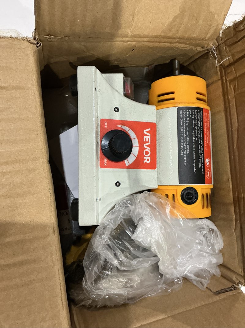 Condition photo showing As Is for bench buffer polisher, multifunctional table grinder, mini electric woodworking jade cutting polishing machine, carving polishing machine grinding tools for jewelry, wood, amber, silver polishing(full