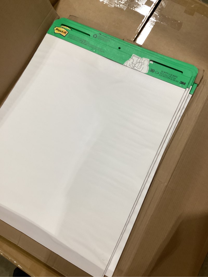 Condition photo showing Good Condition for post-it® super sticky easel pads, 25" x 30", 30% recycled, white, pack of 6 pads