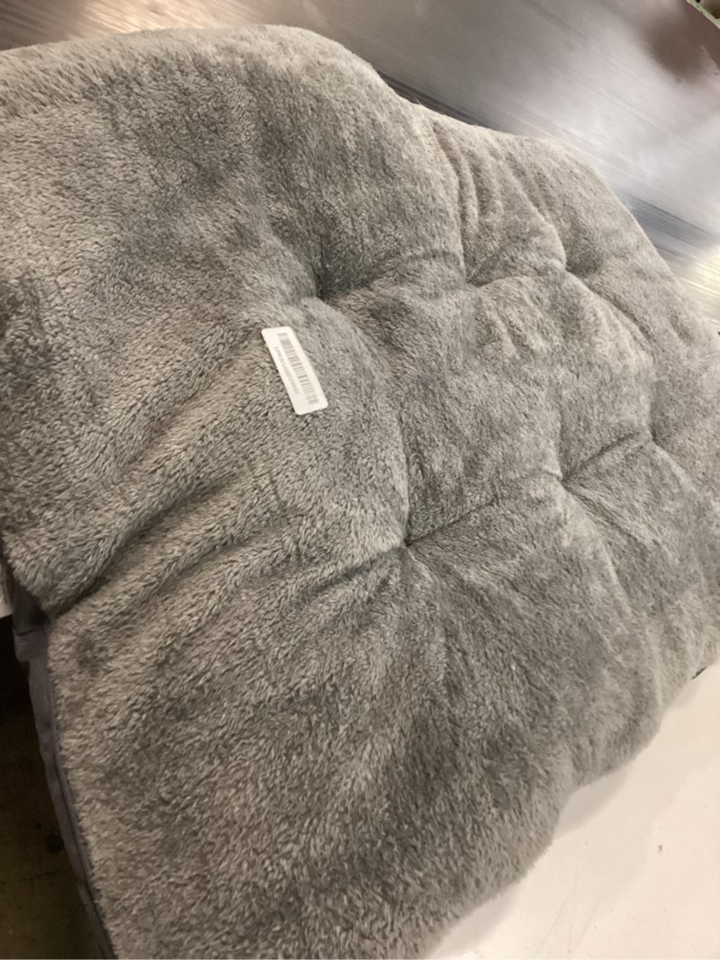 Condition photo showing As Is for Dog Bed for Crate Washable Plush Dog Bed Kennel Pad Pet Sleeping Mat with Anti-Slip Bottom,41x27 Inch, Grey