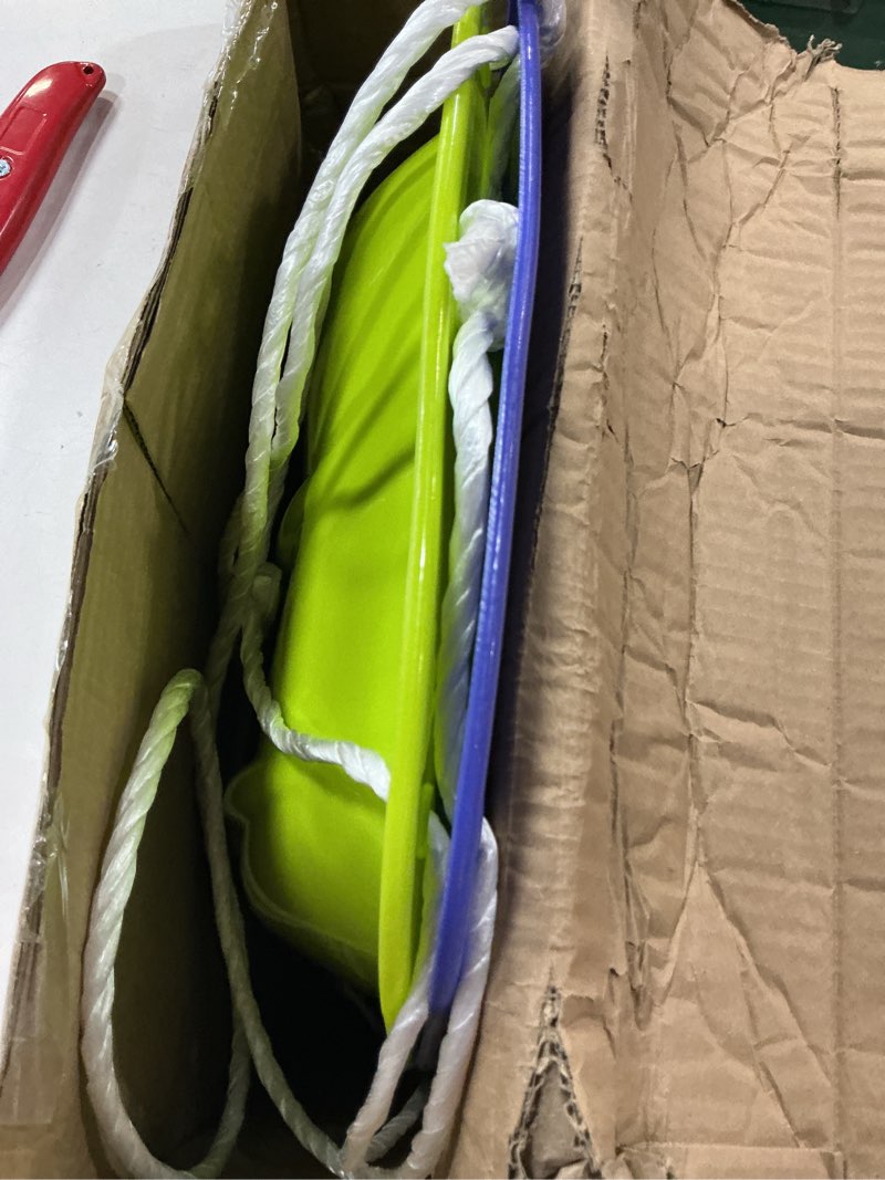 Condition photo showing New/Like New for Poen 2 Pcs Plastic Snow Sled 35" Downhill Sprinter Winter Toboggan Sled Board with Pull Rope and Han