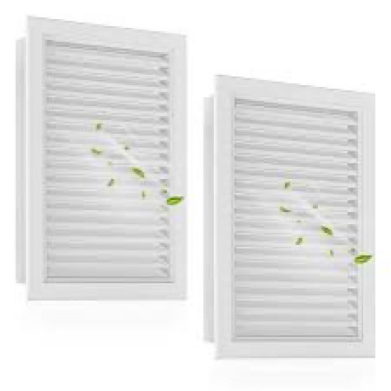 2pcs 12" x 18" premium aluminum gable vents with screen, paintable design -ideal for attic and shed 
