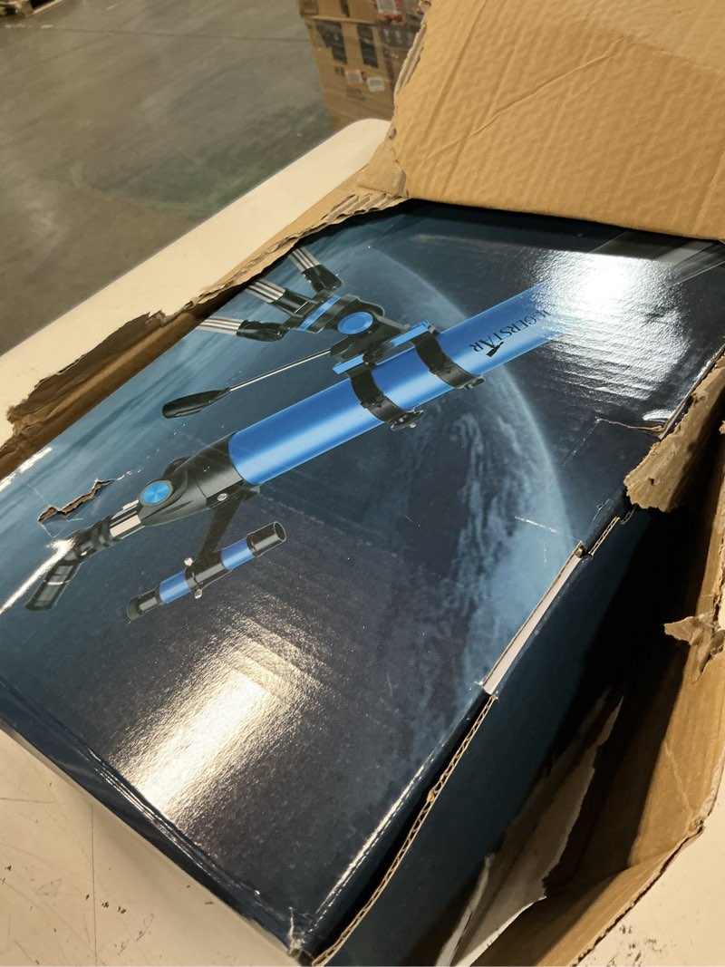 Condition photo showing New/Like New for Telescope, Telescope for Adults High Powered, 90mm Aperture 800mm Professional Refractor Telescopes for Adults Astronomy Beginners with AZ Mount Stainless Tripod, Carry Bag and Moon Filter 90800 - Blue