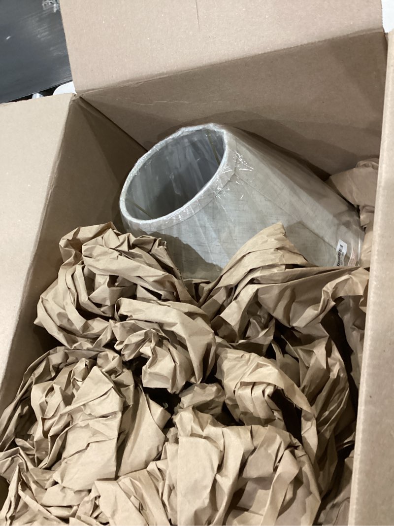 Condition photo showing Good Condition for Aspen Creative 58877 Transitional Empire Shape Uno Construction Lamp Shade, Flaxen, 6" Top x 12" Bottom x 9" Slant Height