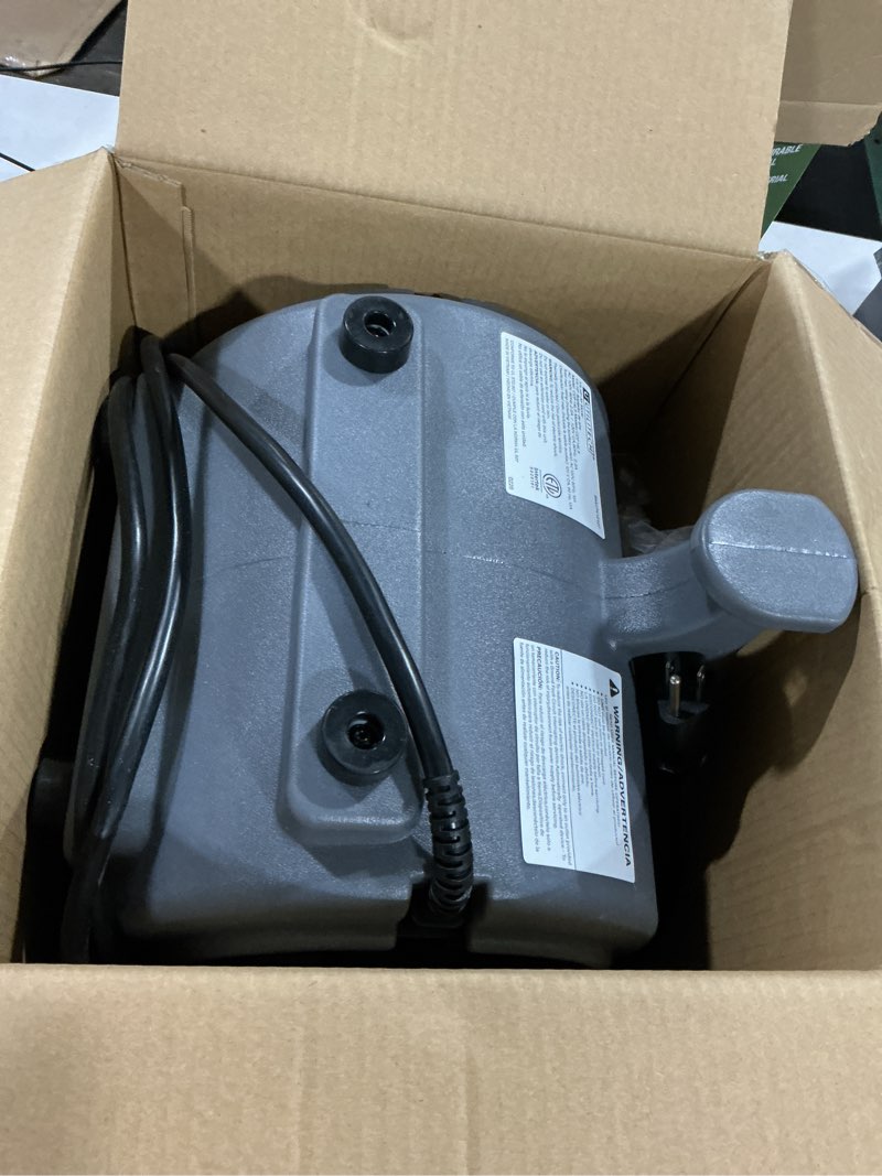 Condition photo showing As Is for utilitech air mover 1/4-hp 900-cfm centrifugal daisy chain compatible indoor blower fan with