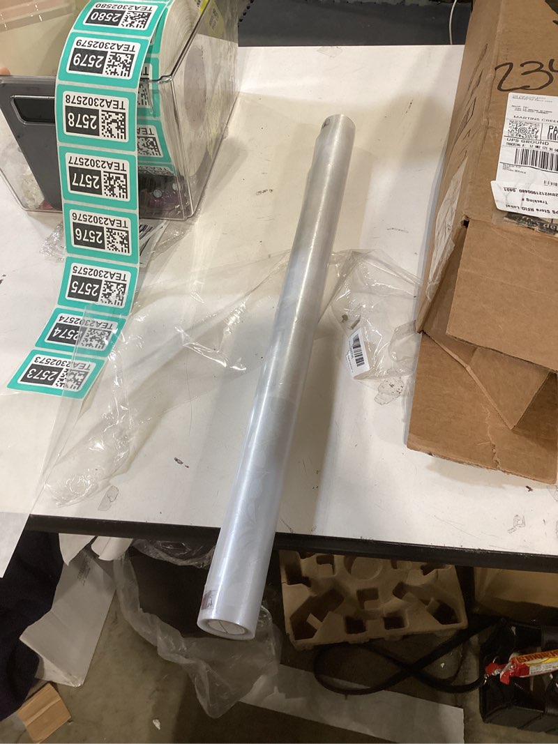 Condition photo showing Good Condition for rabbitgoo Privacy Window Film Non Adhesive Frosted Glass Sun Blocking Self Static Cling Decorative for Home Kitchen Living Room, Removable and Reusable, 23.6 x 157.4 inches Frosted 23.6" x 157.4"